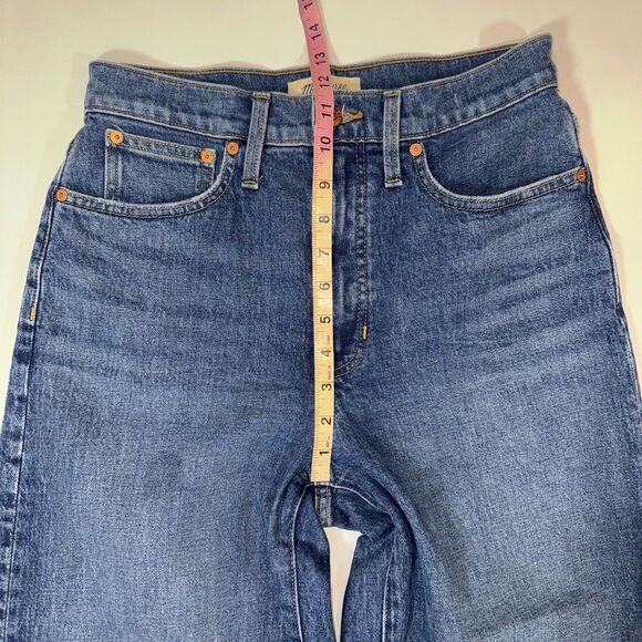 Madewell Balloon Jeans Classic Blue Denim High Rise Women Size 27x26" - Picture 5 of 11